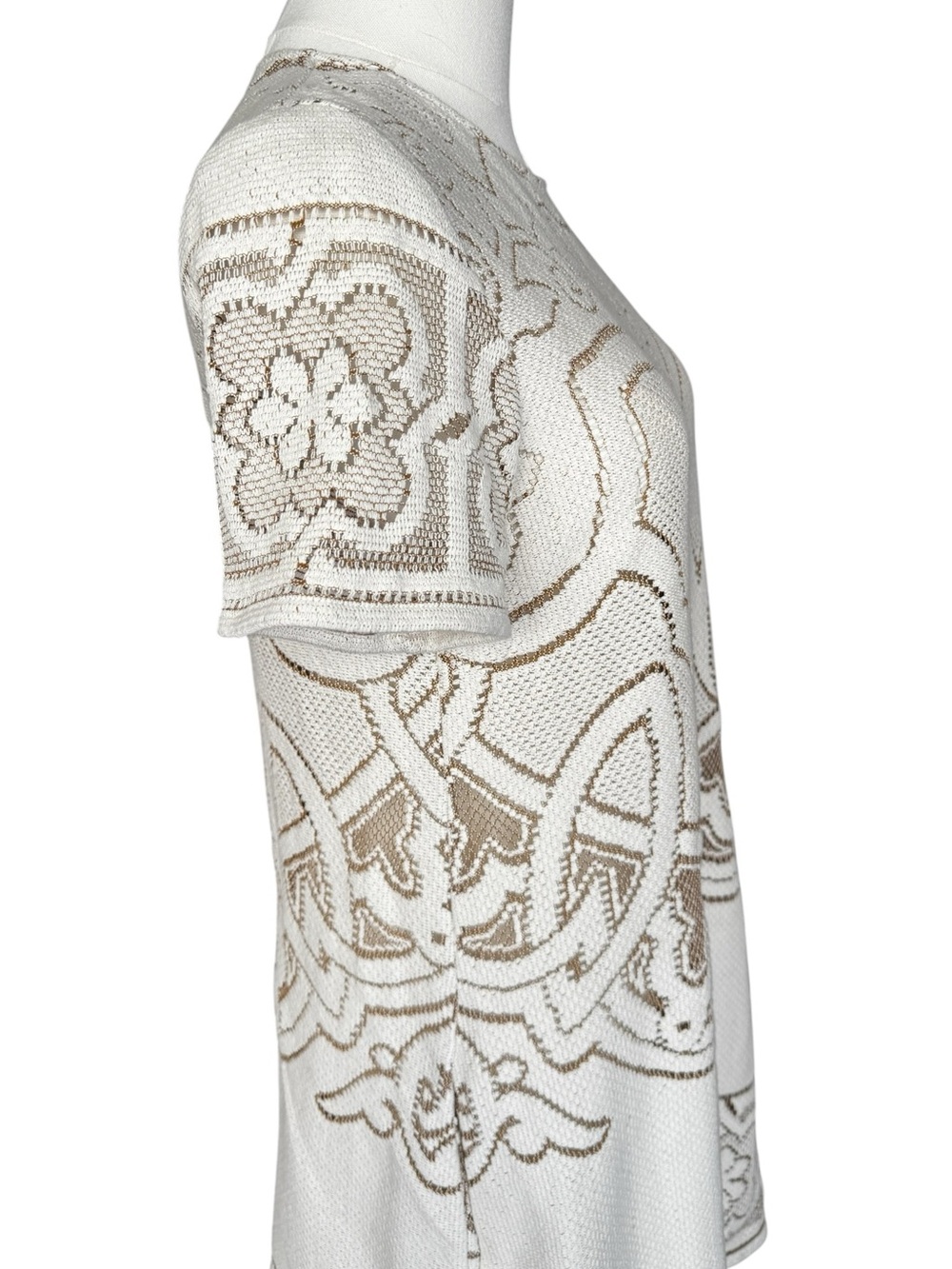 La DoubleJ. Lacey Mini Swing Dress in Solid White Smoke in Embroidered Cotton XS - Picture 11 of 16